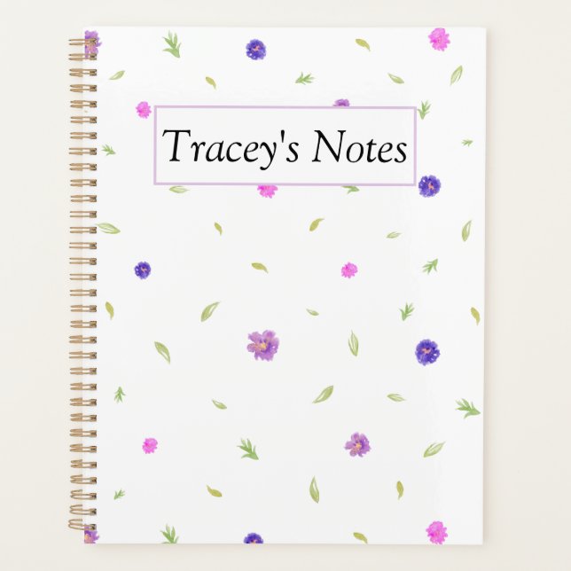 Minimal Floral Planner – Custom Christmas Gift  (Front)