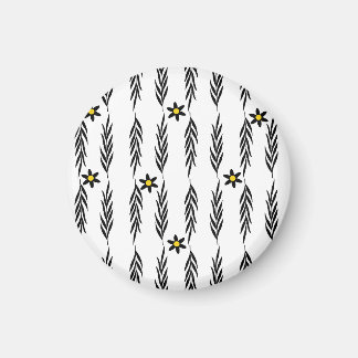 Minimal Floral Seamless Modern Botanical Daisy Pa Magnet
