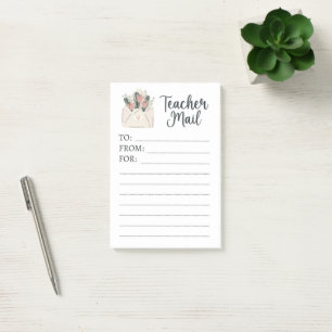Minimal Floral Teacher Mail Post-it Notes