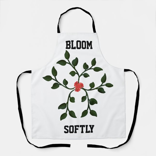 Minimal Floral Vine | Elegant botanical Design Apron (Front)