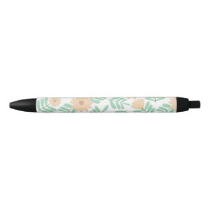 Minimal flower black ink pen