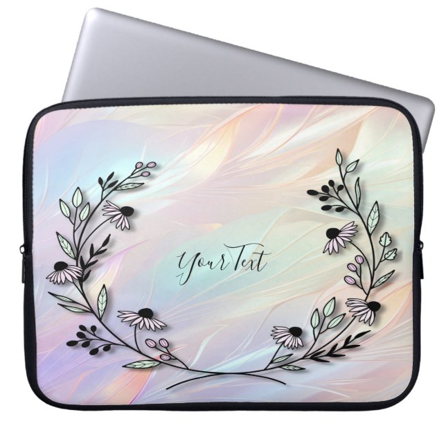 Minimal Flower Laptop Sleeve (Front)