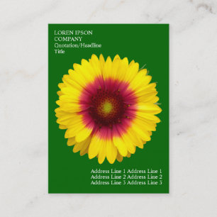 Minimal Flowers - Blanket Flower - Grass Green Business Card