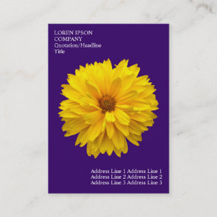 Minimal Flowers - Chrysanthemum - Deep Violet Business Card