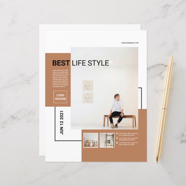 Minimal Flyer Template | Clean & Modern (Front/Back In Situ)