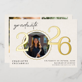 Minimal Foil Graduation Announcement