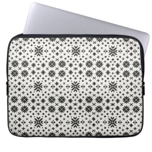 Minimal Folk Geometry Seamless Pattern Laptop Sleeve