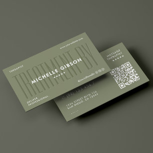 Minimal Foot Spa Massage Therapist Holistic Sage  Business Card