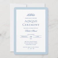 Minimal Formal Baby Boy Blue Frame Aqiqah Ceremony
