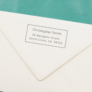  Minimal Frame Name & Surname Return Address  Rubber Stamp