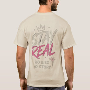 Minimal Front Logo Back Print T-Shirt   Good Vibes