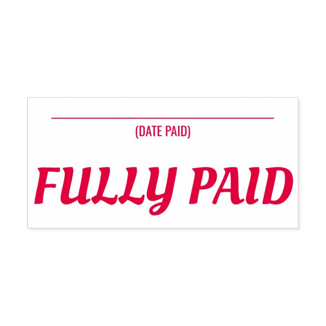 Minimal "FULLY PAID" Rubber Stamp (Design)