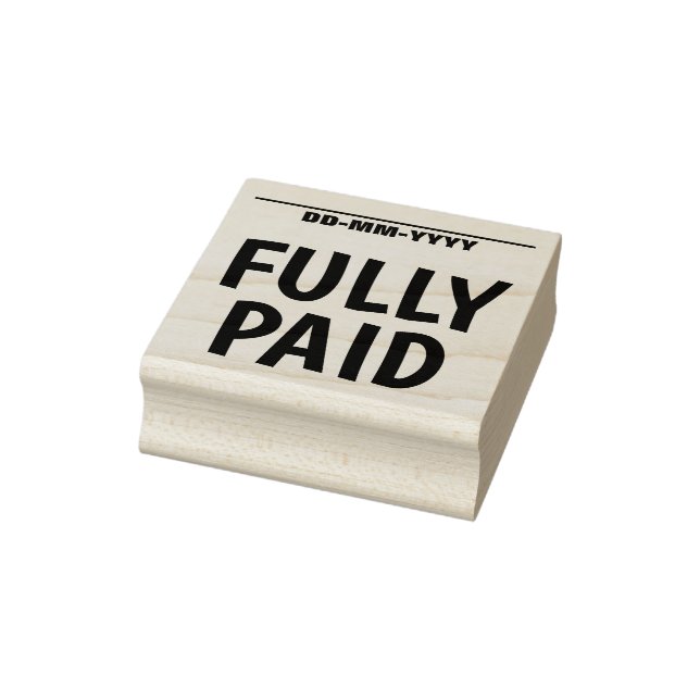 Minimal "FULLY PAID" Rubber Stamp (Stamp)
