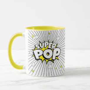 Minimal Fun SUPER POP! Popcorn Pun Pop Art Mug