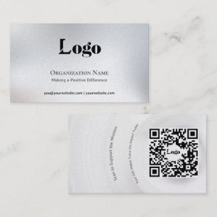Minimal Fundraising Business Card
