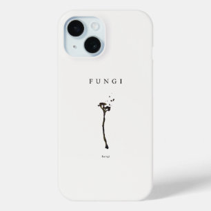 minimal fungi aesthetic line art nature concept de iPhone 15 case