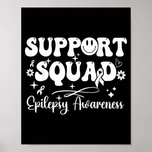 Minimal Fuuny Support Squad Purple Epilepsy Poster (Front)