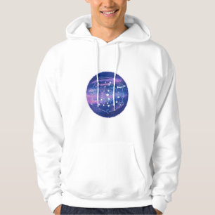 Minimal Galaxy Moon Design   Cosmic Aesthetic Art Hoodie