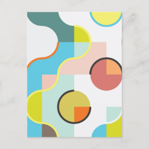 Minimal geometric holiday postcard