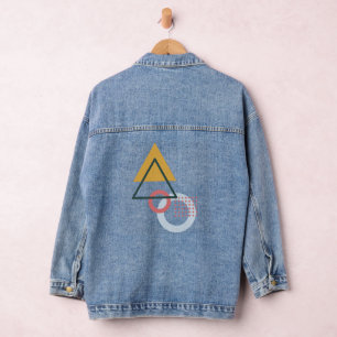 Minimal Geometric Shapes Denim Jacket
