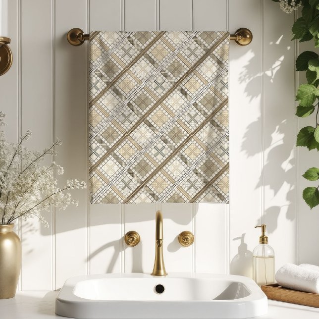 Minimal Geometric Towel Subtle Pastel Touch (Minimal Geometric Towel Subtle Pastel Touch)