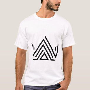 Minimal Geometric Triangle Logo Men's T Shirt