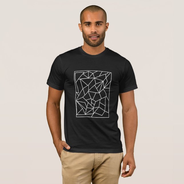 Minimal Geometric - White Line T-Shirt (Front Full)
