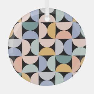 Minimal Geometry: Scandinavian Artwork Poster Glass Tree Decoration