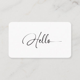 Minimal Girly Hello Makeup Artist Beauty Qr Code Business Card