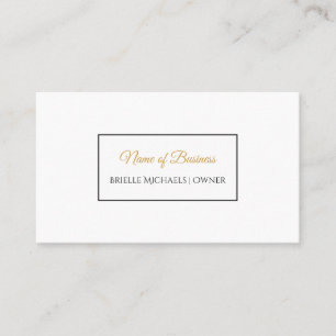 Minimal Gold Business Owner Card