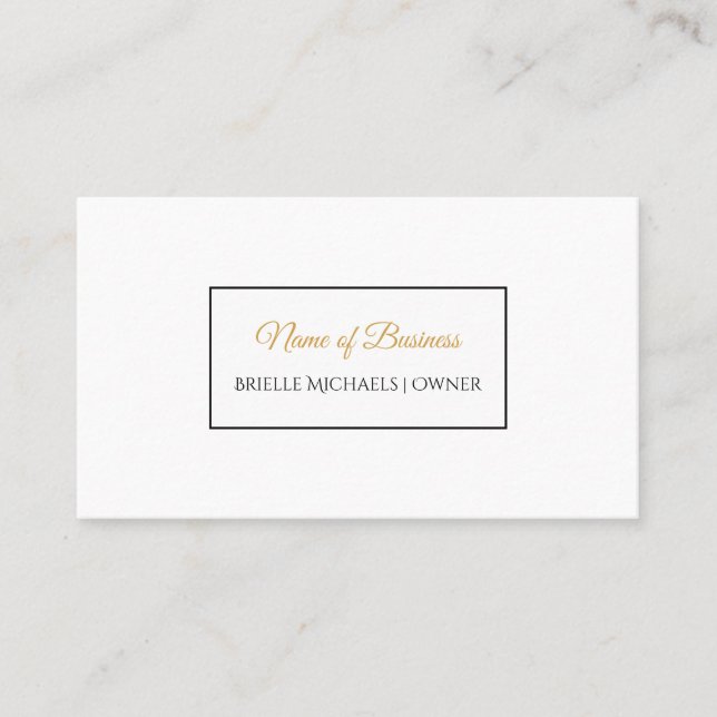 Minimal Gold Business Owner Card (Front)