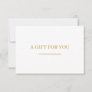 Minimal Gold Customised Gift Certificate