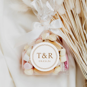 Minimal Gold Monogram Wedding Envelope Seals