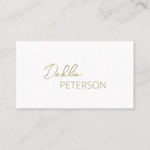 Minimal Gold QR Code Modern Business Card