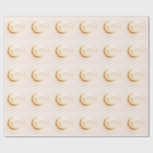 Minimal Gold Ramadan Stickers– Elegant Islamic Wrapping Paper