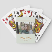 Minimal Gold & Sage Green Mum Established Photo