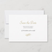 Minimal Gold Save the Date