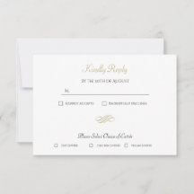 Minimal Gold Wedding RSVP