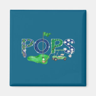 Minimal Golf Pops Hole One 1st Magnet