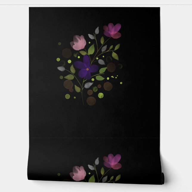 Minimal Gorgeous Design Floral Wallpaper (Unrolling)