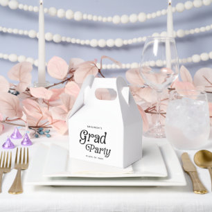 Minimal Grad Party Retro Graduation Favour Box