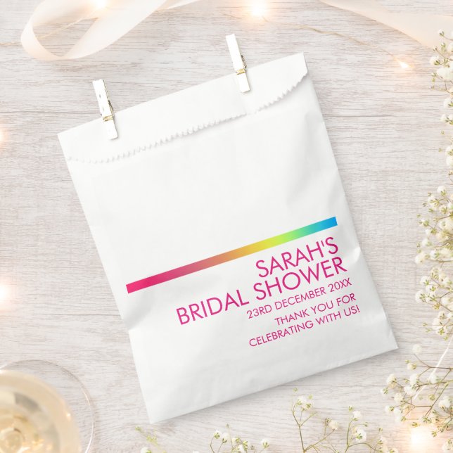Minimal Gradient Holographic Bridal Shower Favour Bags (Clipped)