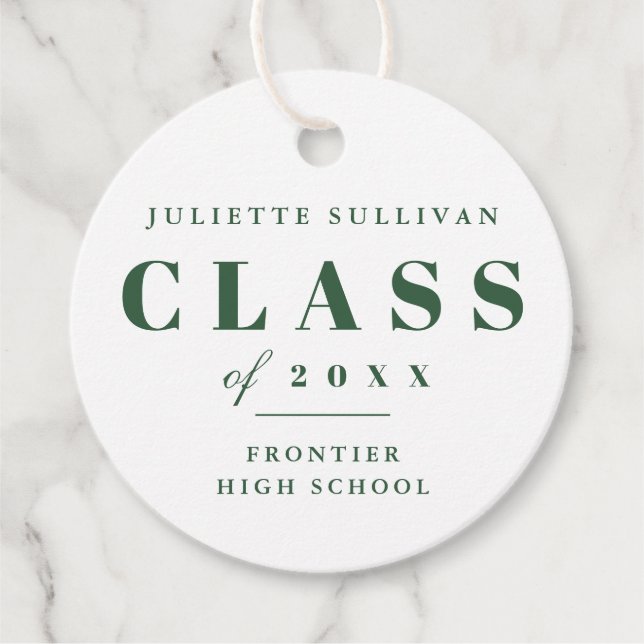 Minimal Graduate Party Favour Tags (Front)