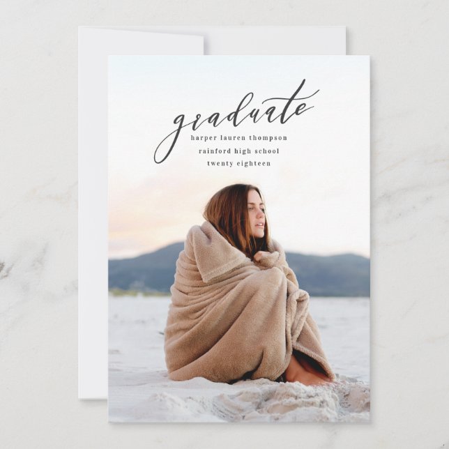 MINIMAL GRADUATION ANNOUNCEMENT (Front)