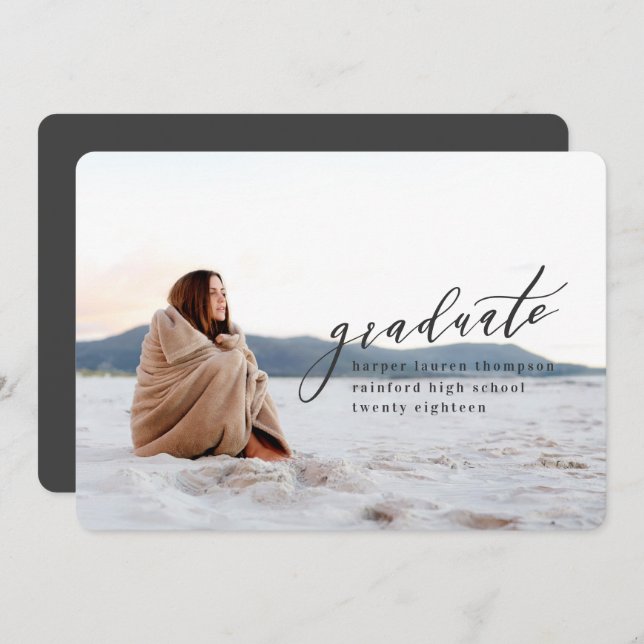 MINIMAL GRADUATION INVITATION (Front/Back)