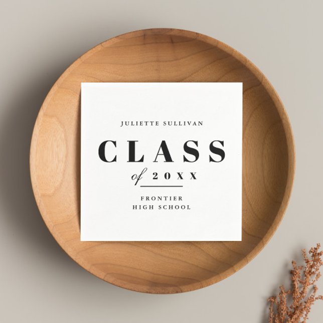 Minimal Graduation Party Napkin (Creator Uploaded)