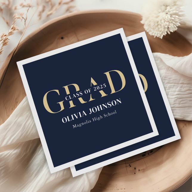 Minimal Graduation Party Napkin (Creator Uploaded)
