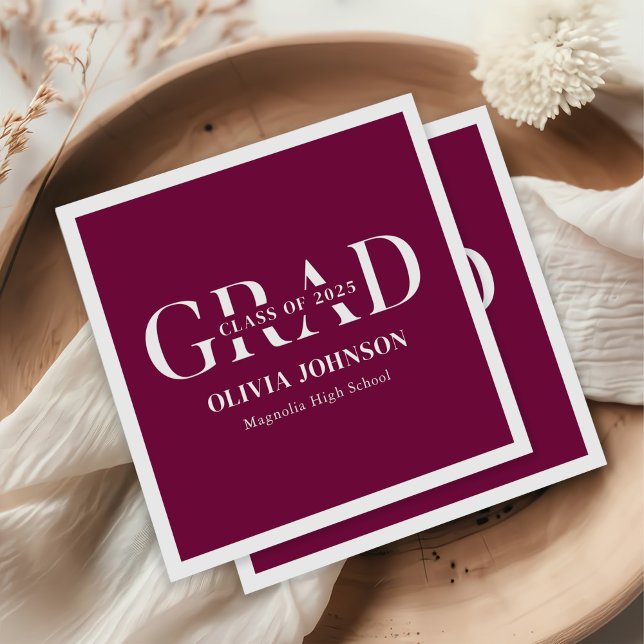 Minimal Graduation Party Napkin (Creator Uploaded)