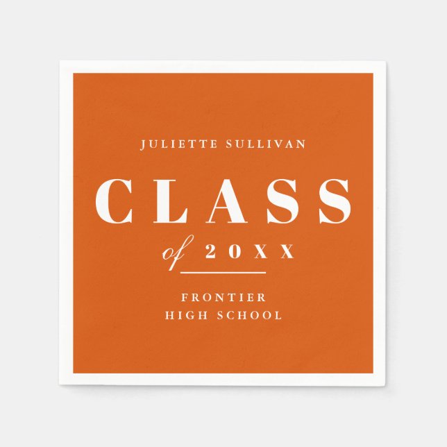 Minimal Graduation Party Napkin (Front)