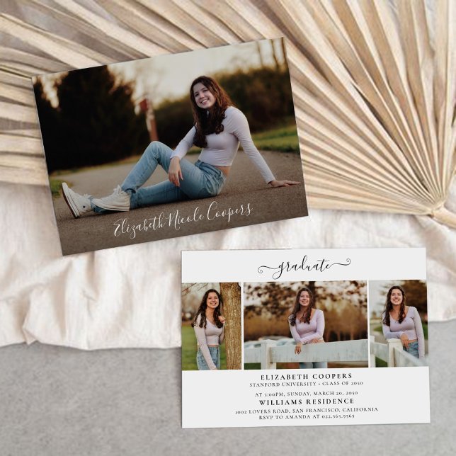 Minimal Graduation Party with Photo Invitation (Creator Uploaded)